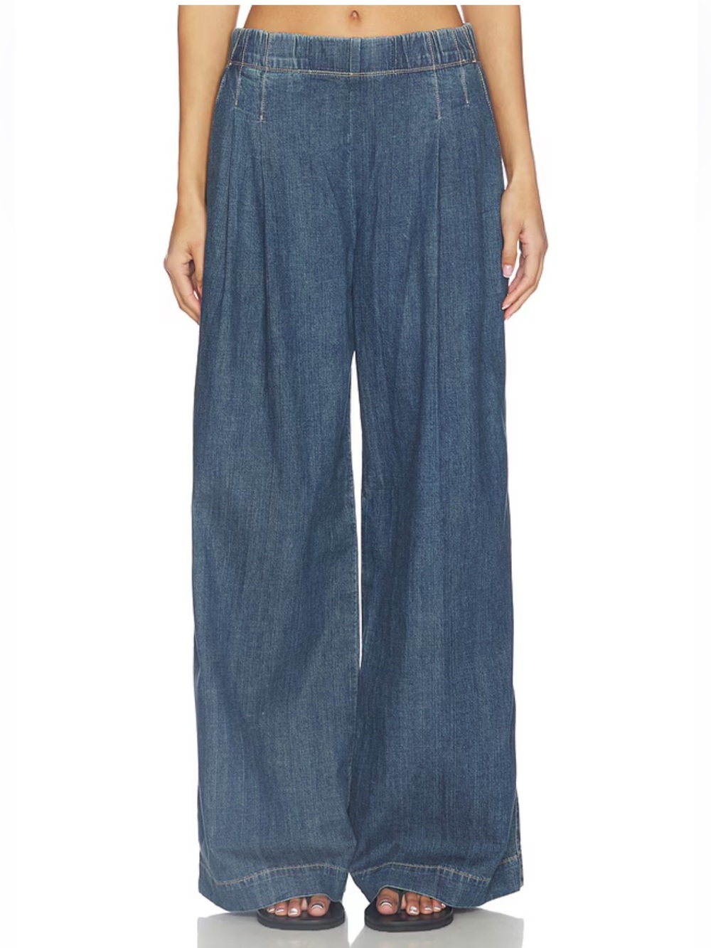 James Perse Denim Pleated Pant